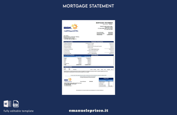 stile verificato Dichiarazione dei mutui della Kuwait Bank of Bahrain e Kuwait M